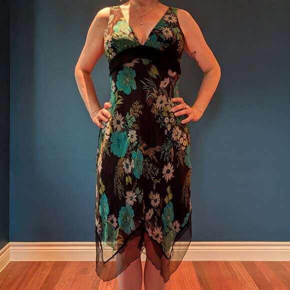 Laundry Midi-Length Y2K Handkerchief Dress Size 6 - Excellent condition - Picture 1 of 5